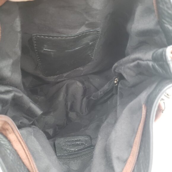 Crossbody Hobo 2 in 1 BORSE in PELLE Made in Italy Purse Bag Black Brown Leather - Picture 14 of 14